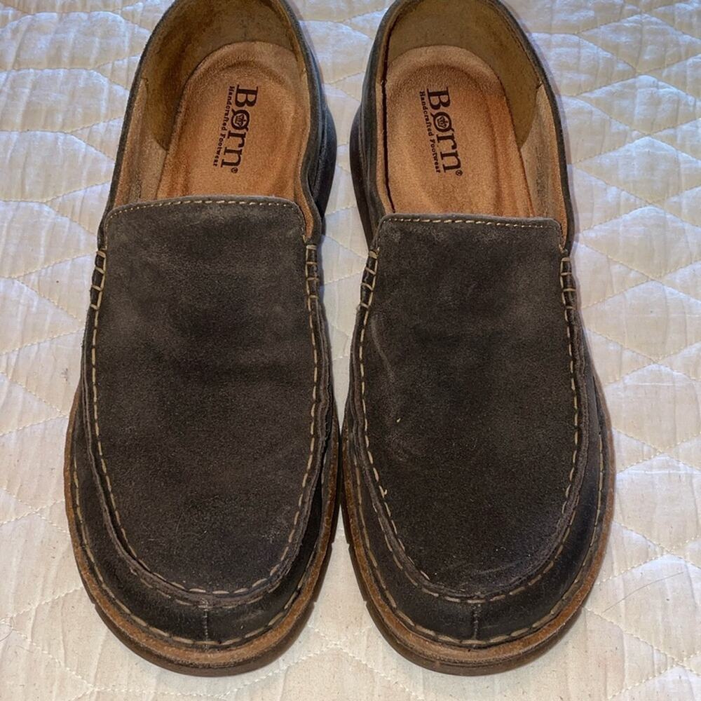 EUC Born Baylor Mens 13 M US 46 EUR Brown Leather Loafers Shoes